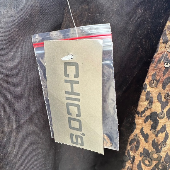 Chico’s leopard print silk jacket - Picture 5 of 6